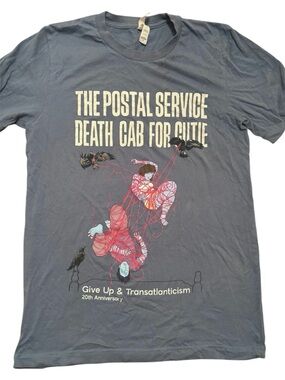 The Postal Service & Death Cab for Cutie Tour Shirt 20th Anniversary - Sz S